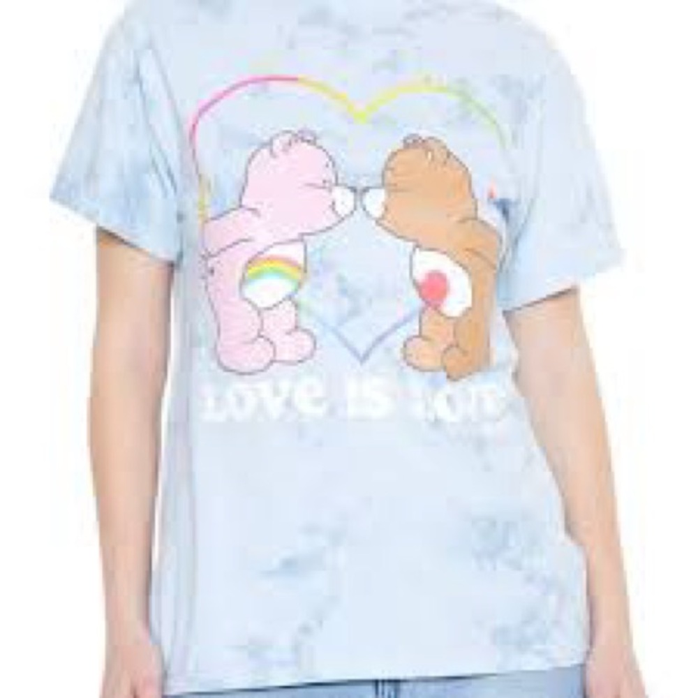 NWT Forever 21 tie dye Care Bears Love is Love tee